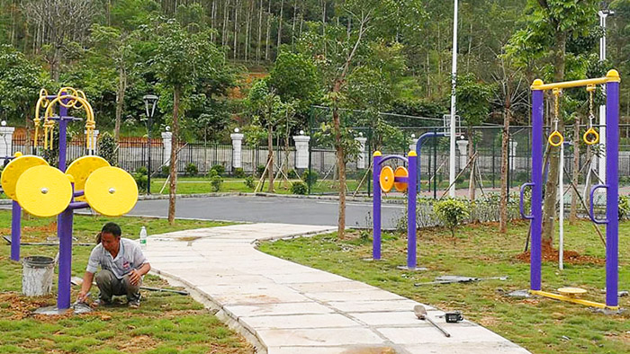佛山桂園社區(qū)公園是休閑公園也是大家的健身樂園